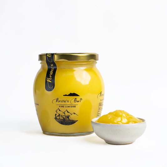 Desi Cow Ghee Pack of 500 Mililitre | Binola Process | Glass Jar
